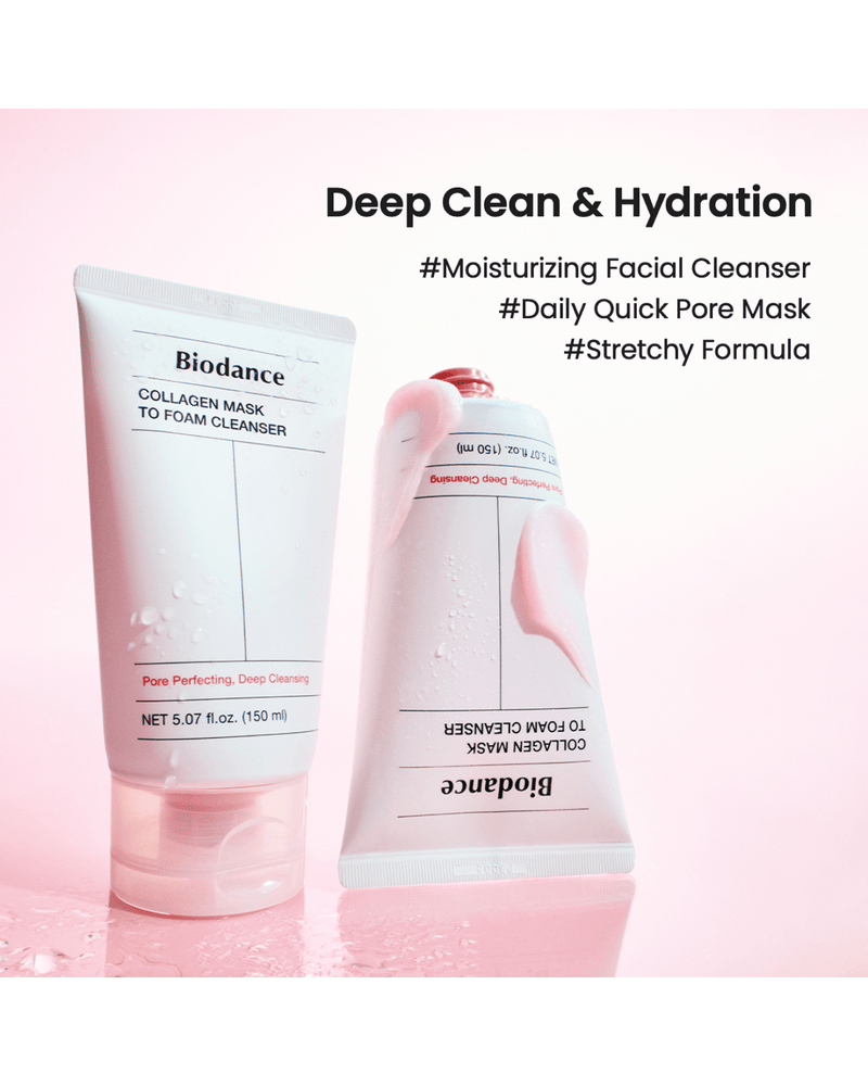 Collagen Mask to Foam Cleanser
